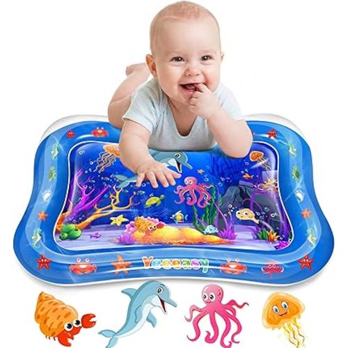 Tummy Time Water Mat丨Inflatable Tummy Time Water Play Mat for Babies, Infants and Toddlers 3 to 12 Months Promote Development Toys Baby Gifts