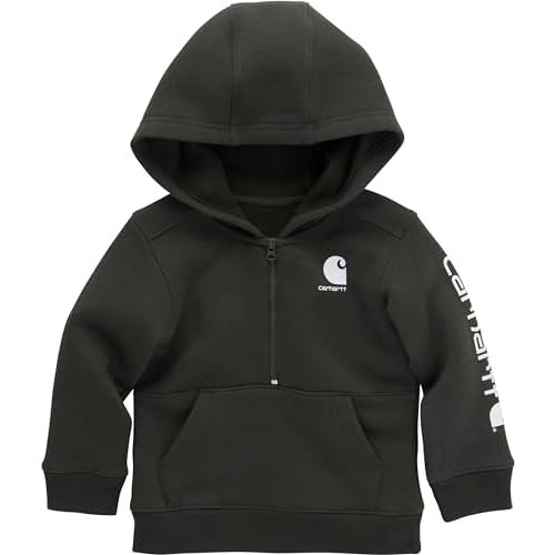 Carhartt Boys' Long-Sleeve Half-Zip Hooded Sweatshirt