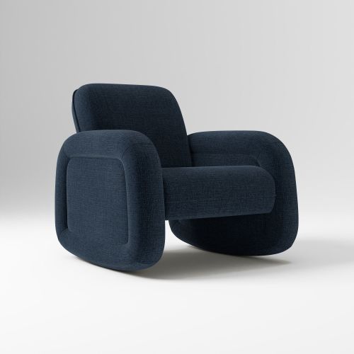 Kids Bucatini Rocker, Performance Chenille Crossweave Ink Blue,