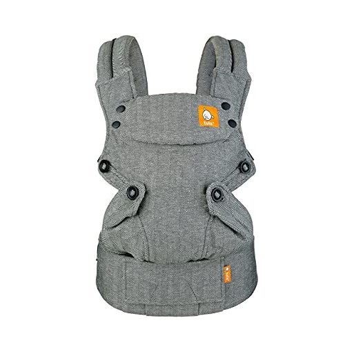 Baby Tula Explore Baby Carrier, Adjustable Newborn to Toddler Carrier, Ergonomic and Multiple Positions for 7 – 45 pounds (Linen Ash)
