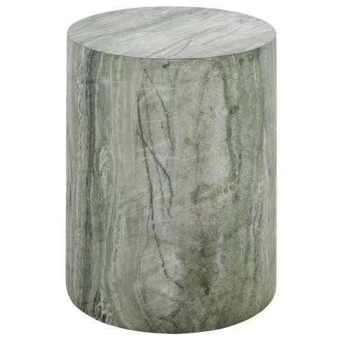 Safavieh Tina Cylinder Outdoor Polystone End Table, Green Marble