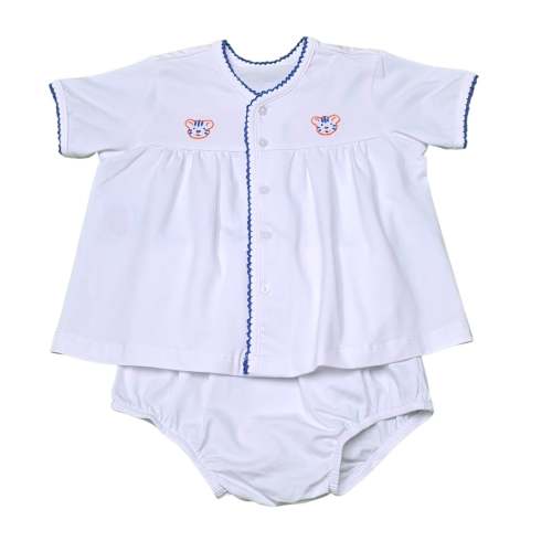 Southern Saturday Navy/Orange Unisex Diaper Set