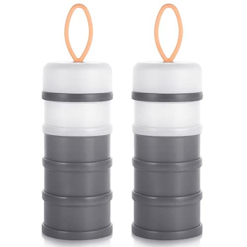 Accmor 2 Pack Baby Formula Dispenser On The Go, Stackable Formula Dispenser Formula Container to Go, Non-Spill Portable Milk Powder Kids Snack Storage Container, BPA Free