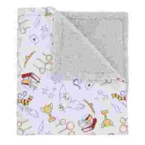 Warner Brothers Harry Potter White, Gold, and Red Sherpa Baby Blanket, Reversible