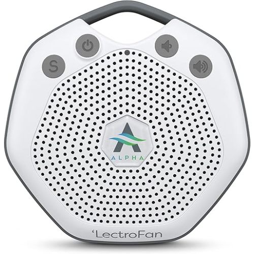 Adaptive Sound Technologies LectroFan Alpha Portable Sleep Sound Machine - Rechargeable White Noise Machine for Crib, Stroller, Car Seat & More - 7 Non-Looping Sounds - for Travel, Bedroom, Nursery