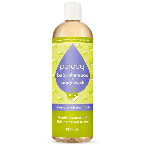 Puracy Baby Shampoo & Body Wash - Gently Scented Natural Baby Wash for Sensitive Skin -Lavender Chamomile Plant-Based Body Wash and Bath Soap For Daily Use - 12 Fl.Oz