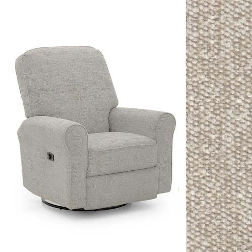 Storytime by Best Chairs Josey Power Tilt Headrest Swivel glider Recliner  - Pebble 28623