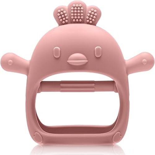 Baby Teething Toys for 0-6 6-12 Months, Never Drop Infant Teether Teething Mitten Toys for 0 3 6 9 12 Months, Newborn Soothing Teething Toy Gifts for 1 One Year Old Baby Boys Girls