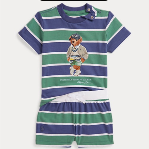 Polo Bear Cotton Jersey Tee & Short Set