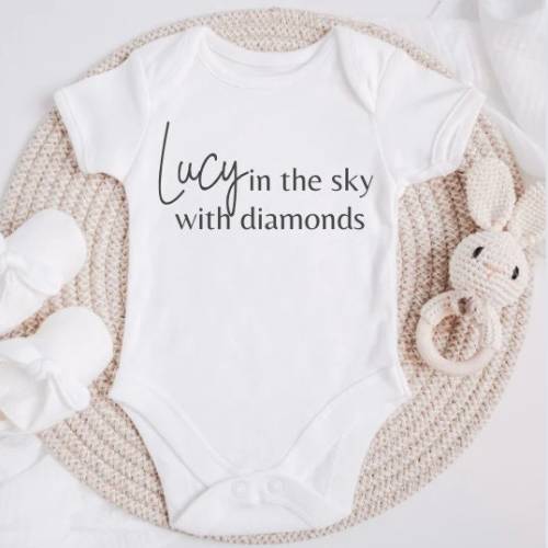 Lucy in the Sky with Diamonds | Baby Onesie | 100% Organic Cotton | FREE SHIPPING | Beatles Onesie | Baby Shower Gift | Bodysuit