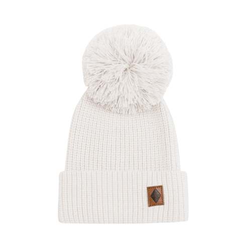 Chunky Knit Pom Beanie in Oat 0-6 months
