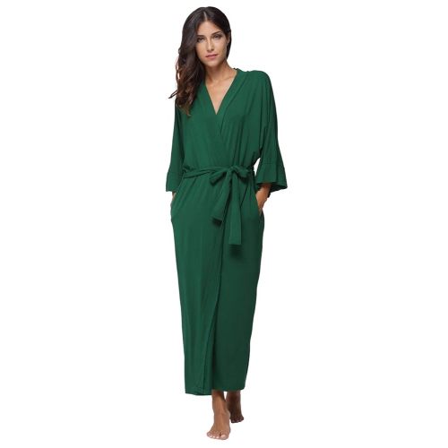 Women's Soft Robes Long Bath Robes Full Length Kimonos Sleepwear Dressing Gown,Solid Color