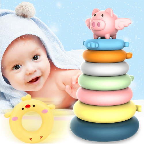 HOARBOEG Toy Gift for Boys/Girls Building Blocks Children's Educational Tower Educational Stacking Toy Christmas Gift