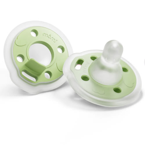 breast-like pacifier 0-6mo 2-set - pistachio | mōmi