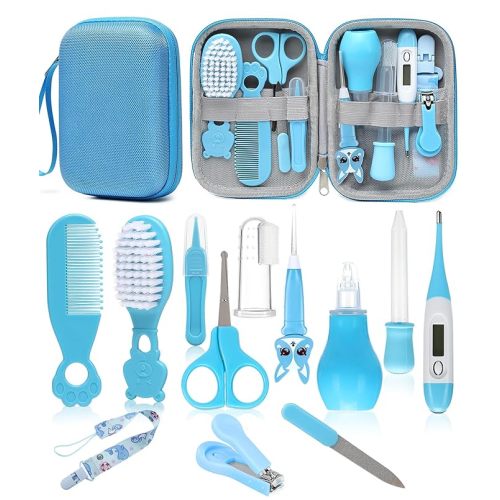 Baby Healthcare and Grooming Kit, Safety Newborn Nursery Baby Care Kit, with Hair Brush Comb, Nail Clipper, Thermometer, Pacifier Clip, Baby Registry Search, Baby Girl Boy Newborn Essentials