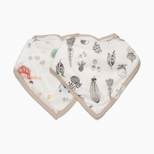 Loulou Lollipop Bamboo Bandana Bib Set - Farm Animals