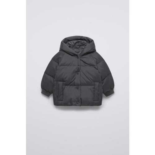 DOWN PUFFER COAT - Anthracite grey | ZARA United States