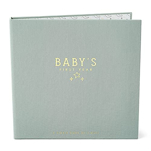 Lucy Darling Celestial Skies Theme Luxury Baby Memory Book - First Year Journal Album Photo Book To Capture Precious Memories - Keepsake Pregnancy Baby Record Book For Boy Or Girl