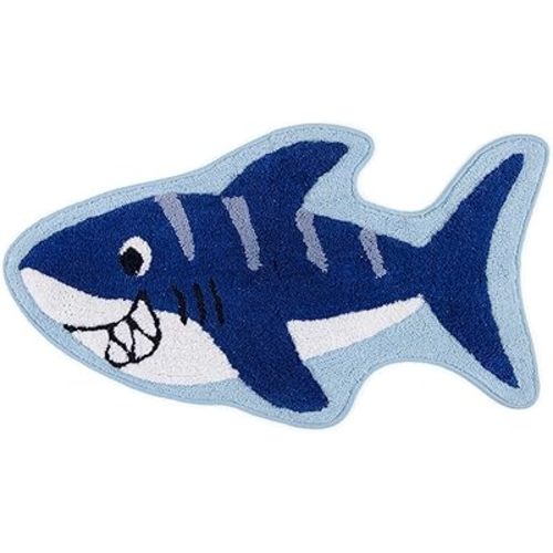 Allure Home Creation Colorful Sharks Shaped Bath Rug 20"x38"