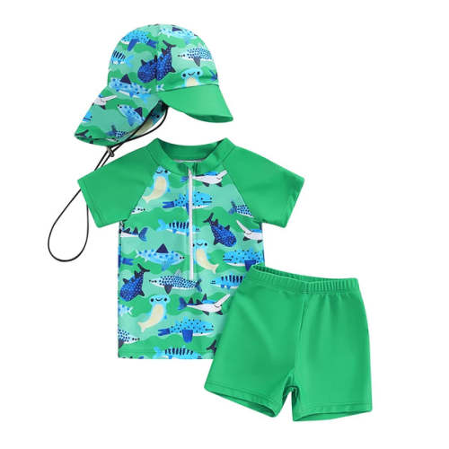 WHALE SHARK Swimsuit with Hat - Hazel & Bo