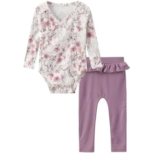 Baby Girls Pajama Set NewBorn Long Sleeve Bodysuit Pants Sleepwear Viscose from Bamboo Cute Infants Pjs