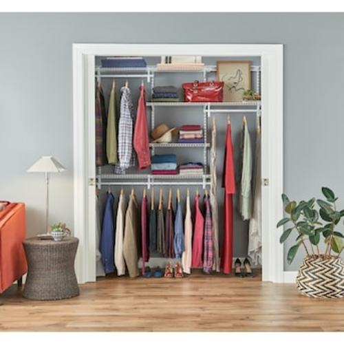 ClosetMaid ShelfTrack 4-ft to 6-ft x 13-in White Wire Closet Kit 8808 at Lowes.com