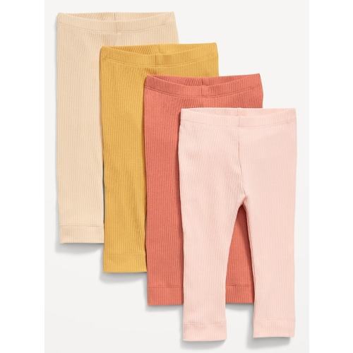 4-Pack Unisex Rib-Knit Leggings for Baby