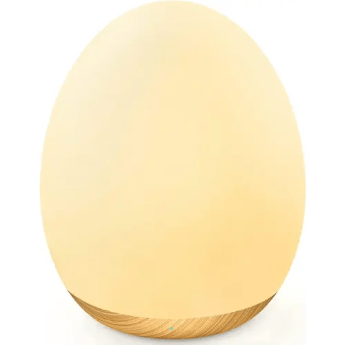 MediAcous Night Lights for Kids Room, Baby Night Light with 7 Colors Changing & Dimming Function, Rechargeable Kids Night Light with 1 Hour Timer & Touch Control, Up to 100H, Wood Grain