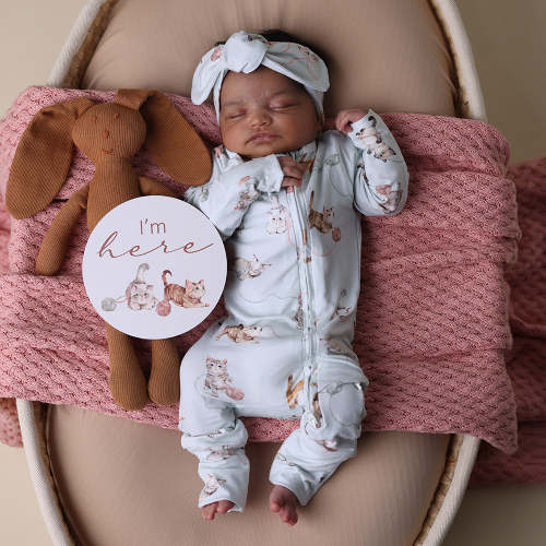 Kittens Organic Baby Snugglesuit Convertible Romper - 000