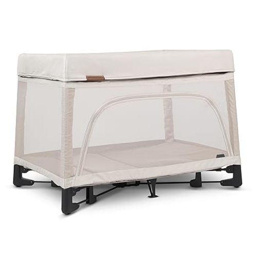 UPPAbaby Remi Playard | Deluxe 3-in-1 Portable Playard, Bedside Bassinet + Travel Crib| Mesh Bassinet, Mattress, Organic Cotton Mattress Cover + Storage Bag Included | Charlie (Sand Mélange)