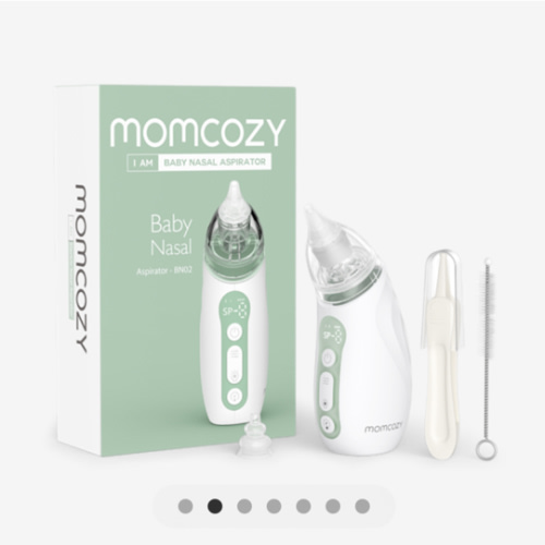 Momcozy Baby Nasal Aspirator, 3 Suction Levels Electric Nasal Aspirator for Baby, Newborn and Toddler, Portable Baby Nose Aspirator with Light Soothing and Music
