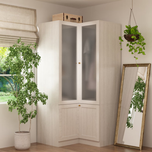 Latitude Run® Darlah Solid + Manufactured Wood Armoire & Reviews | Wayfair