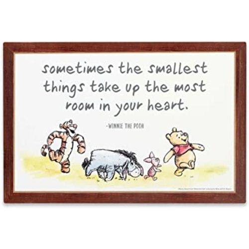 Open Road Brands Disney Winnie the Pooh Room in Your Heart Nostalgic Wood Wall Decor For Nursery, Bedroom or Play Room