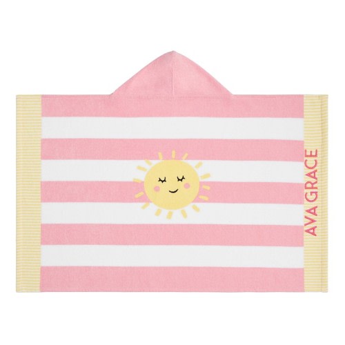 Rugby Stripe Sun Beach Hooded Towel UPF 50+