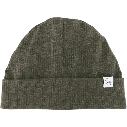 Satin-Lined Jersey Beanie Hat for Baby Boys - Sage