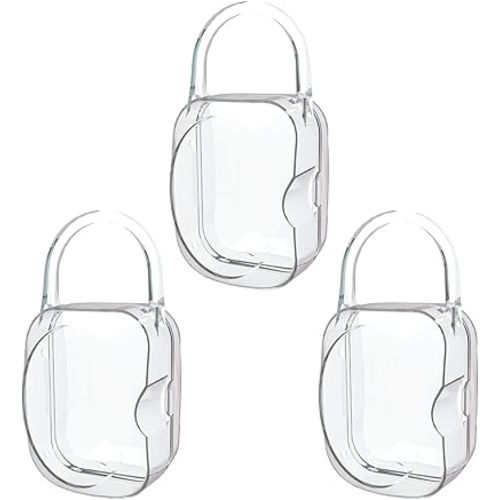 Pacifier Case Pacifier Holder Binky Holder Case Pacifier Box for Diaper Bag Home Travel Outdoor Activities 3 Pack Transparent