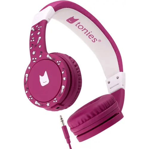 Tonies Foldable Wired Headphones for Kids - Comfortably Designed to fit On-Ear - Works with Toniebox and All 3.5mm Devices - Purple