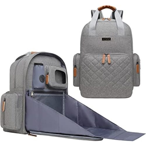 WITSTEP Diaper Bag Backpack with Changing Station, Baby Diaper Bag Organizer for Moms Dads Large Baby Changing Bags