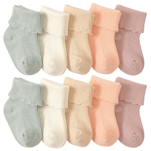 Newborn Cuff Socks Baby-girls Socks Infant Toddler Crew Ankle Sock