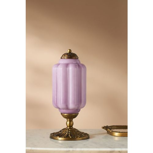 The Eloise Scallop Milk Glass Table Lamp
