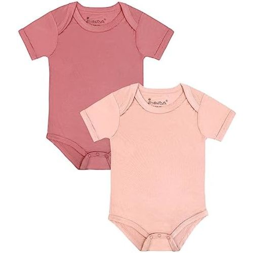 Jimonda Baby Bodysuits Rayon from Bamboo Short Sleeve Baby Boys Girls Rompers Soft Outfits Newborn Clothes