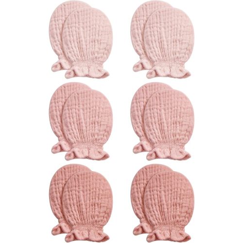 Pro Goleem Muslin Baby Mittens for Newborn, 100% Cotton No Scratch Soft Breathable Gloves for Boys and Girls 0-6 months