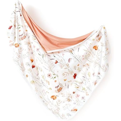 GRSSDER Baby Blankets Super Soft Jersey Knit Swaddle Blanket for Baby Girls and Boys, Double Layer Receiving Blankets 34 x 44 Inches, Extra Large for Baby Swaddling, Dream Print