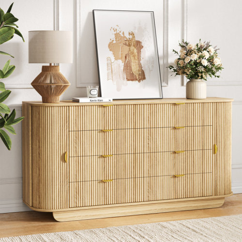 Ebern Designs Dresser With 8 Drawers And 2 Doors | Wayfair