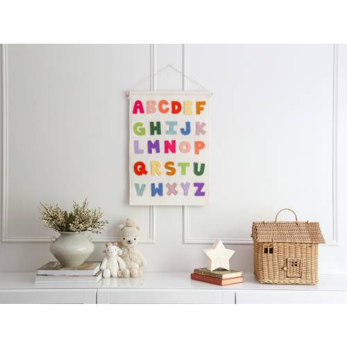 Colourful Felt Alphabet Tapestry for Kids | Educational Nursery Wall Art | Playroom Decor | ABC Wall Art | Classroom Art