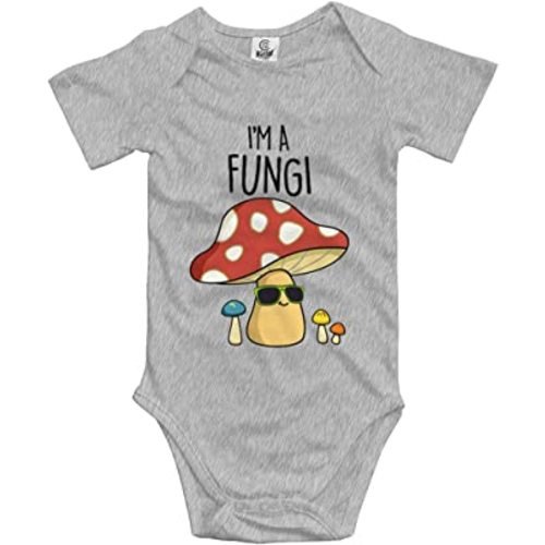 I'm A Fungi Mushroom Cute Bodysuit Infant Rompers Unisex Baby Short Sleeve Onesie