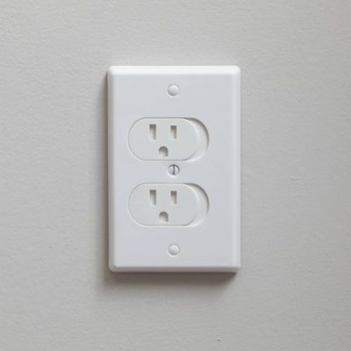 Qdos Universal Self-closing Outlet Covers - White 3pk