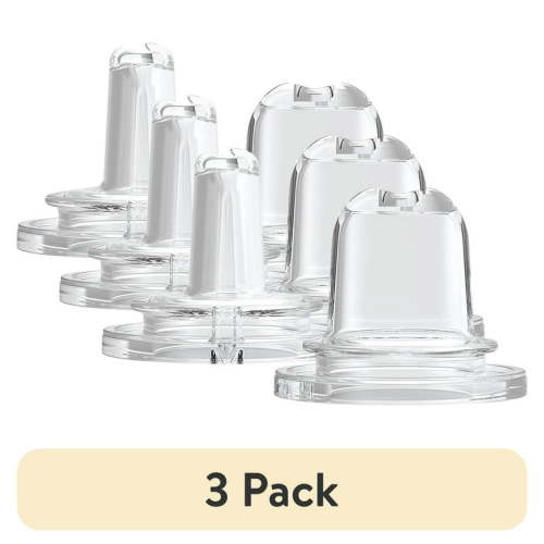 (3 pack) Dr. Brown's Milestones Options+ Sippy Spouts, Narrow, Soft 100% Silicone, 6m+, BPA Free, 2 Pack