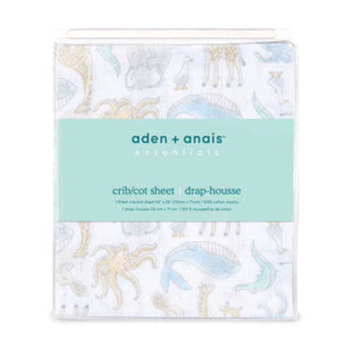 Natural History Cotton Muslin Crib Sheets | aden + anais