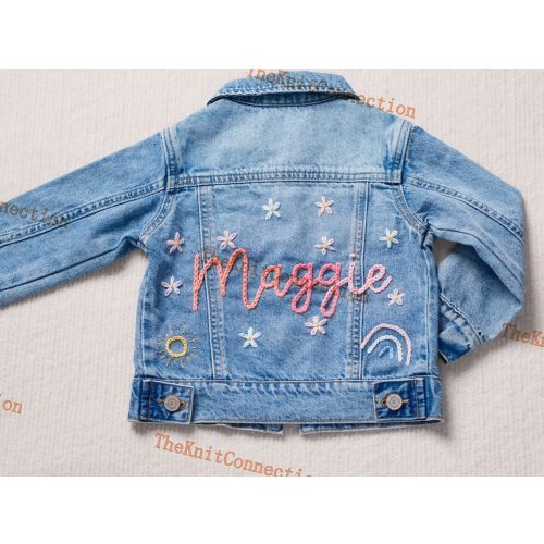 Charming Personalized Denim Jacket for Babies and Toddlers - Custom Name Jean Jacket - Ideal Gift for Baby Showers or Birthdays
